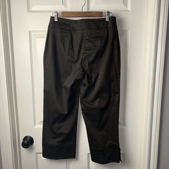 Tribella Sport Brown Capri 3 Button Ankle Straight Leg Casual Pants Size 8 - Picture 5 of 9
